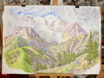 Mount Blanc painting